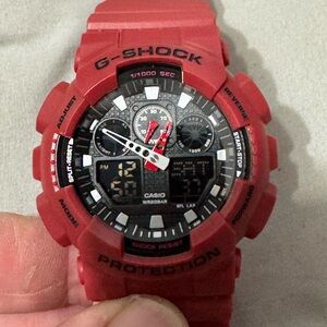 G-Shock Vibrant Red Analog-Digital Watch